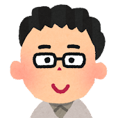 笑顔男性←